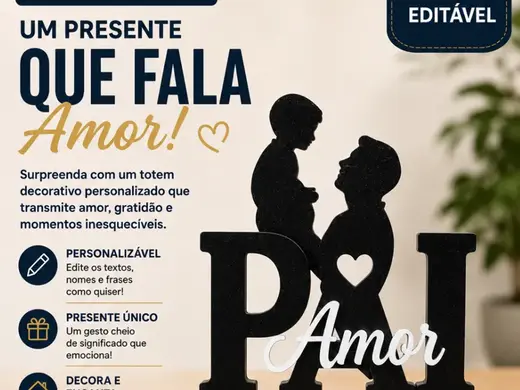 Dia Dos Pais comemorativo e editavel SEM AMS