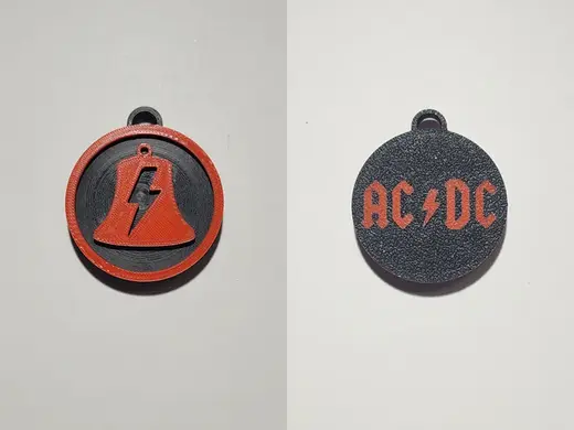 AC/DC Hells Bells Double Sided Keychain
