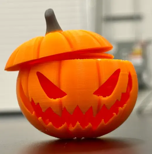 Halloween Pumpkin with Removable Lid