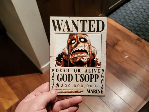 Wanted Poster God Usopp Hueforge