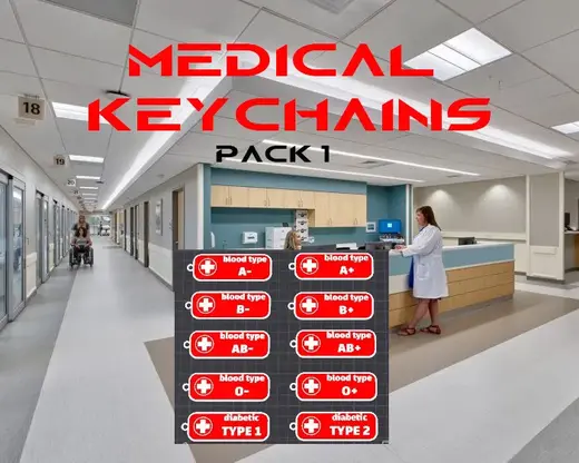 medical keychains / charms pack 1 free commercial