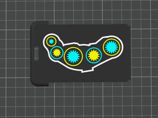 PORTA BADGE POSTERIORE SCATOLA INGRANAGGI