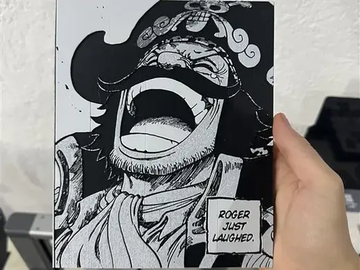Roger just laughed - Manga Panel - Hueforge