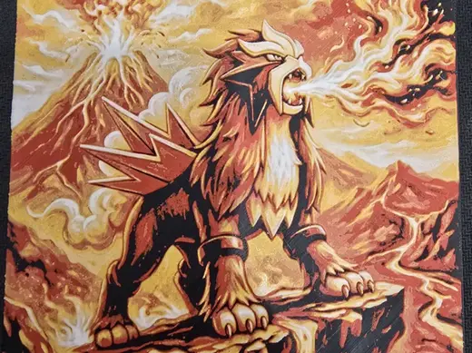 Entei – Legendary Pokémon | 4-Color 15x15cm
