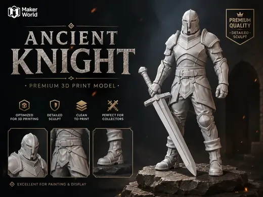 Armored Knight Warrior – Fantasy Sword Statue