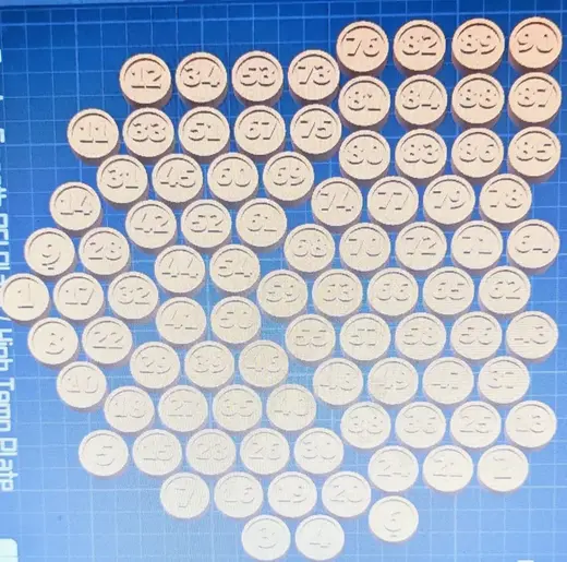 Lotto pieces 1-90