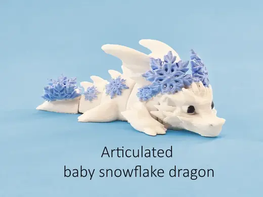 Articulated baby snowflake dragon
