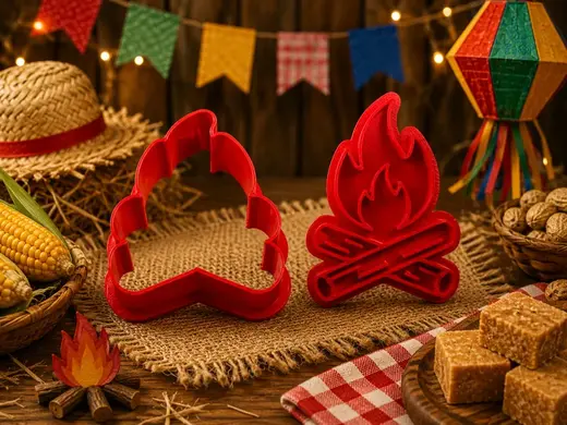Cortador Biscoito Festa Junina Fogueira