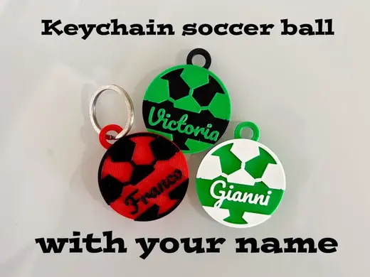 Portachiavi PALLONE calcio NOME personalizzabile