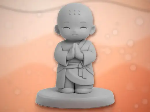 Chibi Zen Monk | Tabletop RPG Miniature