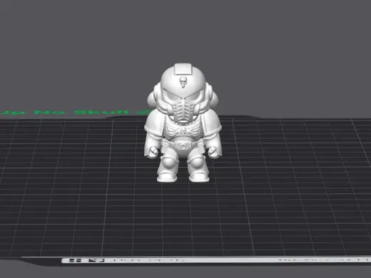 Unarmed SpaceMarine Warhammer40k Chibi Figurine
