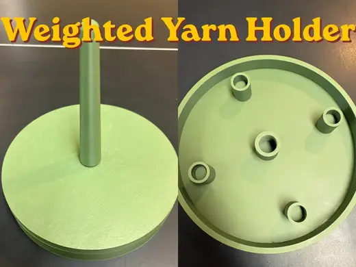 Yarn Holder with Container for Adding Weight
