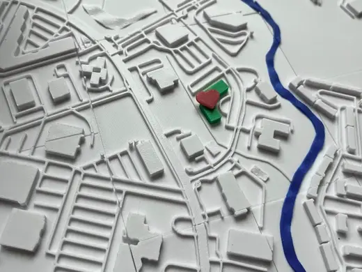 Personalized 3D City - Map to my Heart - Wallframe