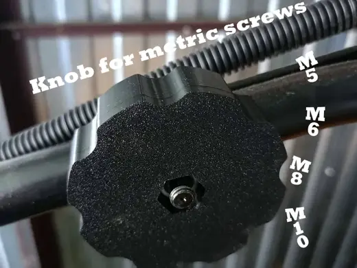 Knob for metric screws