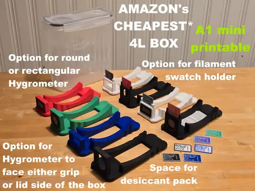 Amazons Cheapest 4L Box,FilSwatch+desiccant+Hygrom