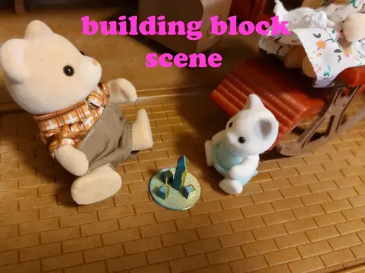 building block scene ideal for Sylvanian families