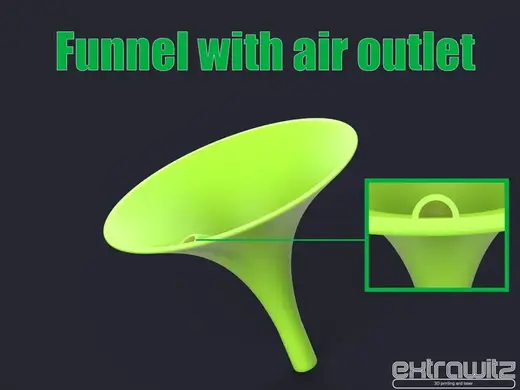 funnel with air outlet