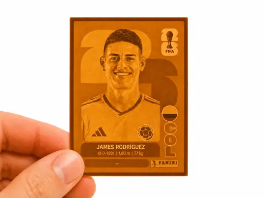Figurita 3D de James Rodriguez (Album Panini 2026)