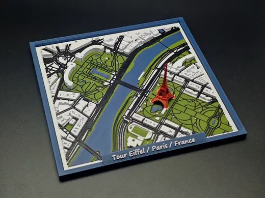 Eiffelturm Paris Frankreich 3D Miniaturmodell