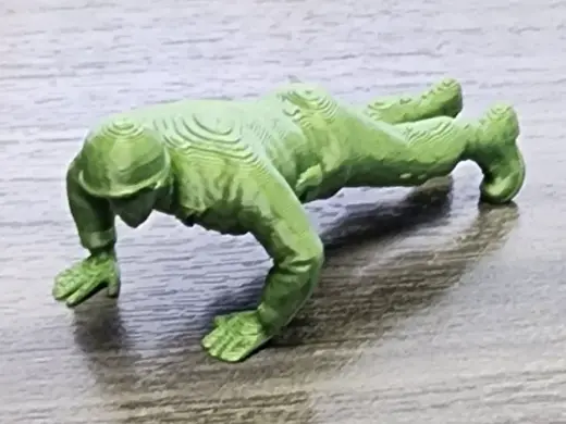 Green Army Man Pushups Training Mini Toy Soldier