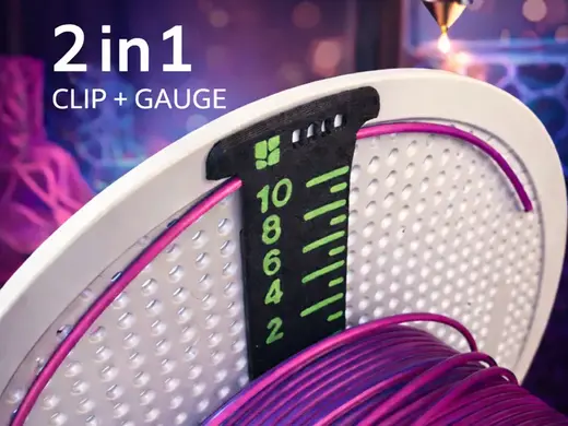 Filament Clip & Gauge – Spool Clip 2in1