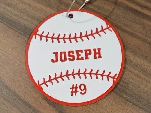 Baseball/Softball Keychain and Bag Tag