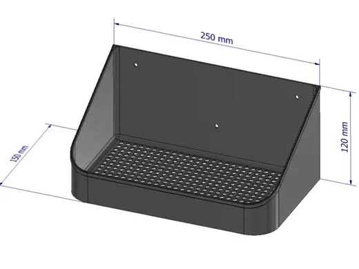 Wall mounted shelf