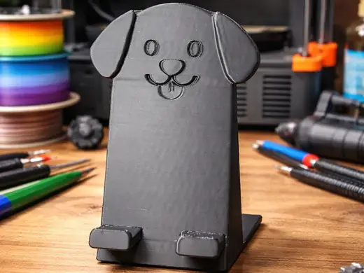 Cute Dog Phone Stand 3D Print Model