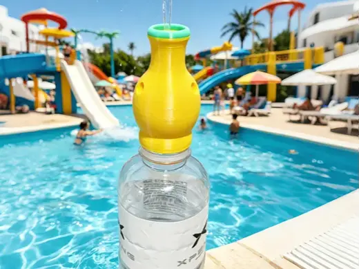 豌豆射手喷水嘴 水瓶盖 水世界喷水玩具 夏日戏水玩具喷头