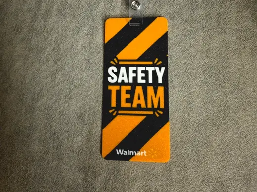 Walmart Safety Team Badge Backer