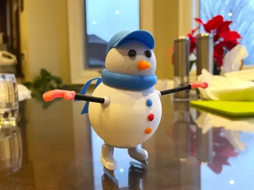 Snowman in Action - Skating