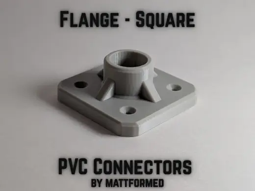PVC Flange Connector - Square (All Sizes)