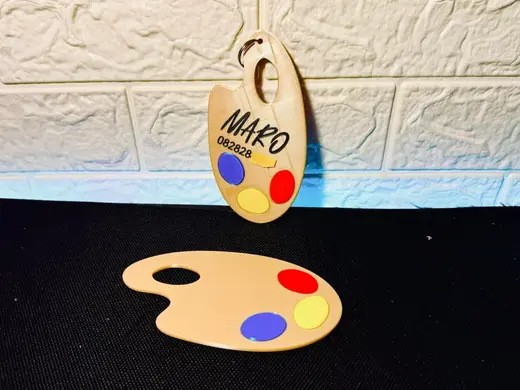 Art Palette Customisable Keychain