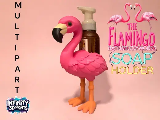 MULTIPART-THE FLAMINGO - BBW FOAMING SOAP HOLDER