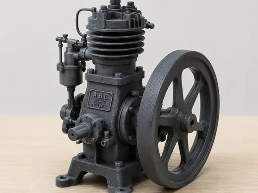 vintage single-cylinder engine alta risoluzione
