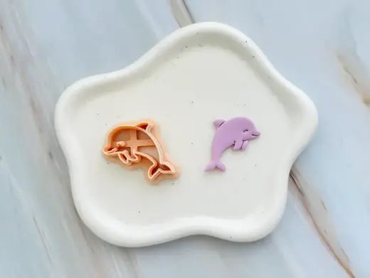 Dolphin Polymer Clay Earrings Cutter