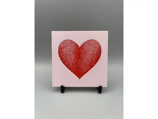 Fingerprint Heart HueForge Print
