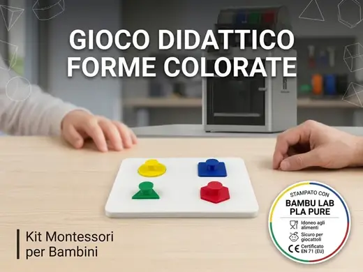 Gioco Didattico Montessori - Incastri Geometrici