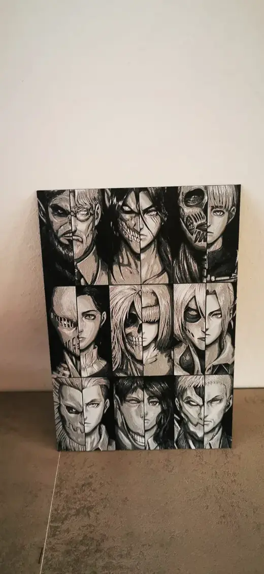 AOT_Attack On Titan All Titans Portrait_HueForge