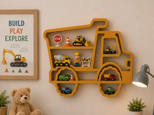 Dump Truck Kids Display Shelf