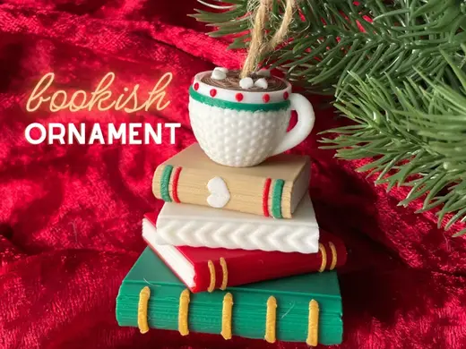 Xmas Bookish Ornament / Keychain