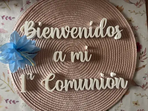 Letrero de Bienvenida Primera Comunión