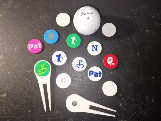 Divot repair tool & custom marker