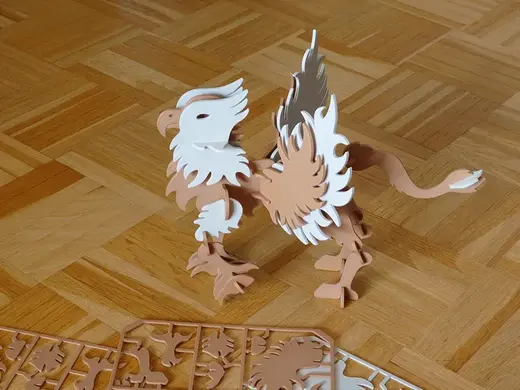 Legendary Mythical Griffin Model Assembly Kit Card