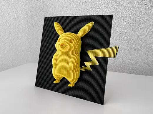 Pikachu Layered Sculpture