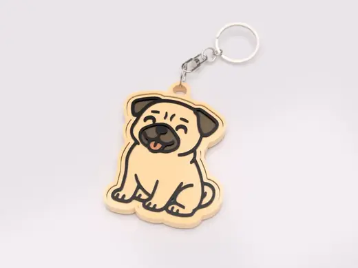 Pug Keychain