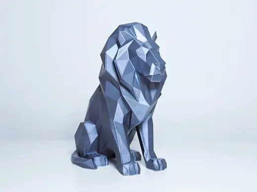 Lion faceted figure