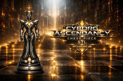 Cyborg Ascendancy "King" - chess piece
