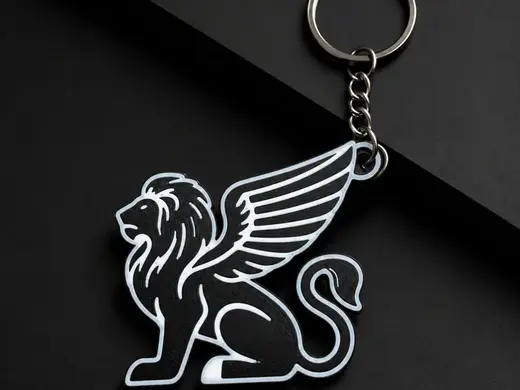 legendary winged lion keychain