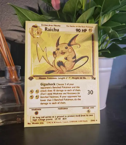 Raichu Fossil Pokemon Card - Hueforge